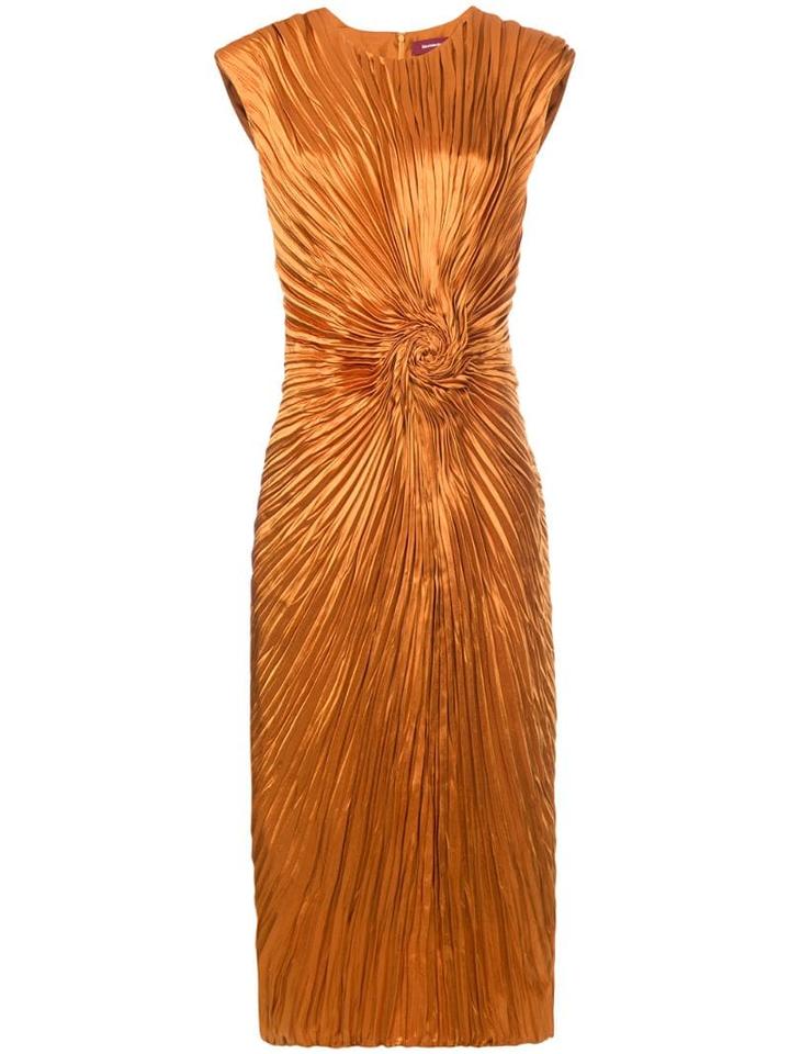 Sies Marjan Pleated Swirl Dress - Yellow