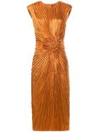 Sies Marjan Pleated Swirl Dress - Yellow
