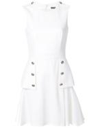Alexander Mcqueen Military Peplum Dress - White