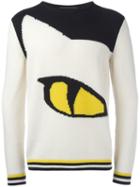 Ermanno Scervino 'cat's Eye' Motif Jumper, Men's, Size: 46, White, Cashmere