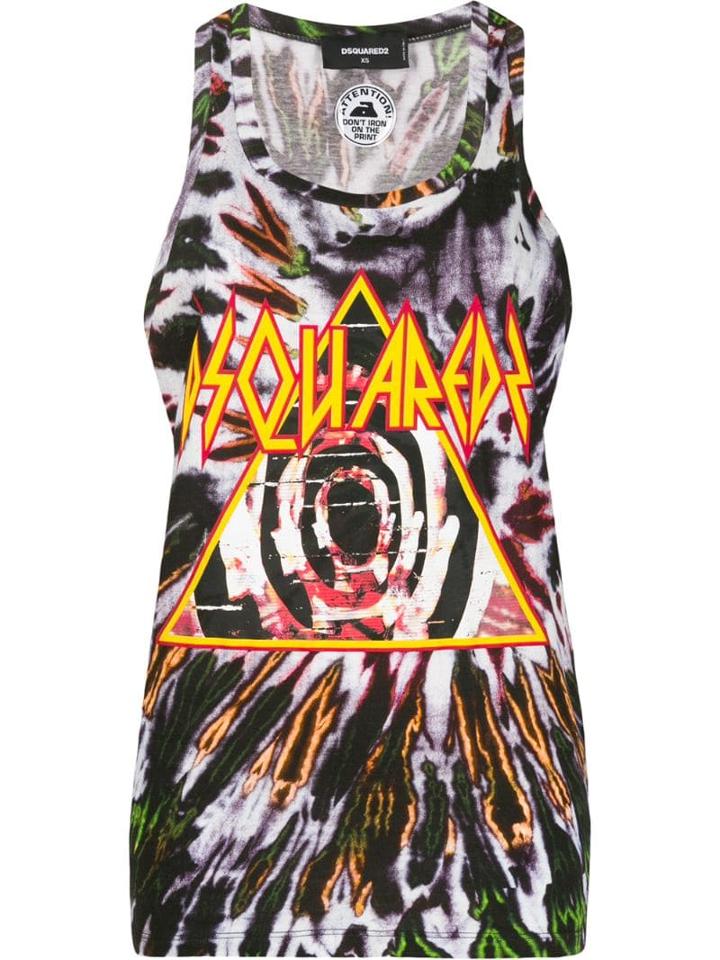 Dsquared2 Tie Dye Printed Vest - Black