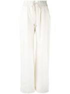 Zimmermann - Side-button Palazzo Pants - Women - Silk/polyester - 1, White, Silk/polyester