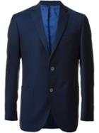 Fashion Clinic Two Button Blazer, Men's, Size: 50, Blue, Silk/viscose/wool