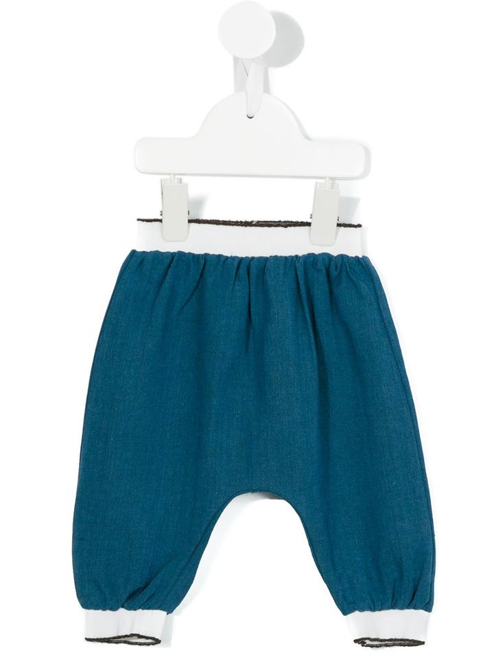 Amelia Milano - Relaxed Trousers - Kids - Linen/flax - 9-12 Mth, Blue