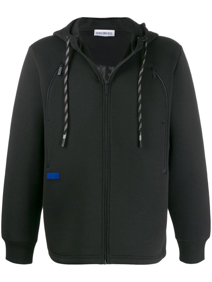 Dirk Bikkembergs Long Sleeve Drawstring Hoodie - Black