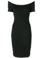 Diesel - Wide Neck Fitted Dress - Women - Nylon/polyester/spandex/elastane/viscose - Xs, Black, Nylon/polyester/spandex/elastane/viscose