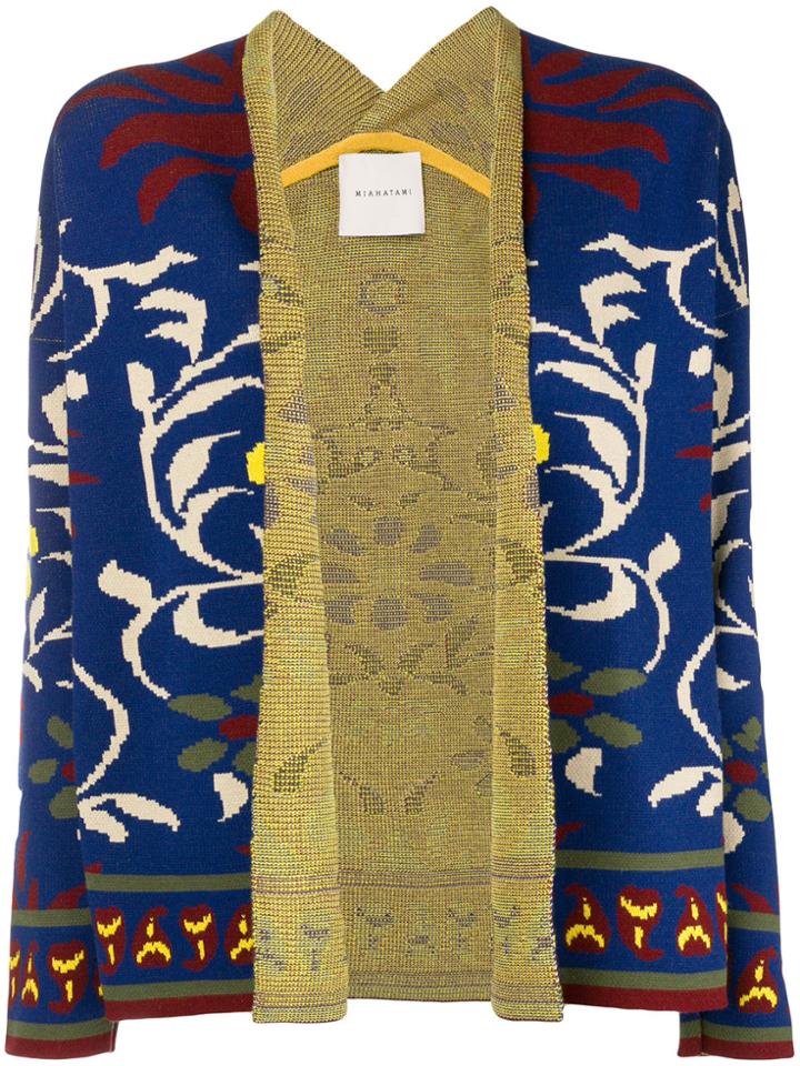 Miahatami Floral Embroidered Cardigan - Blue