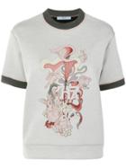 Prada Rabbit Logo Print T-shirt - Grey