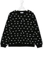 Chiara Ferragni Kids Teen Printed Eye Sweater - Black