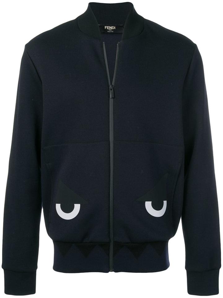 Fendi Bag Bugs Bomber Jacket - Blue