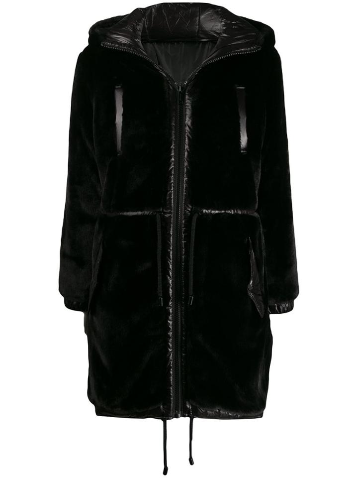 Michael Michael Kors Reversible Hooded Parka Coat - Black