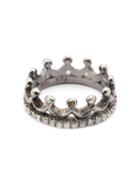 Loree Rodkin Diamond Crown Mid Finger Ring, Women's, Size: 3 3/4, Metallic