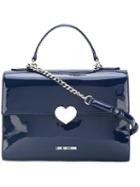 Love Moschino - Logo Heart Shoulder Bag - Women - Polyurethane/metal (other) - One Size, Women's, Blue, Polyurethane/metal (other)