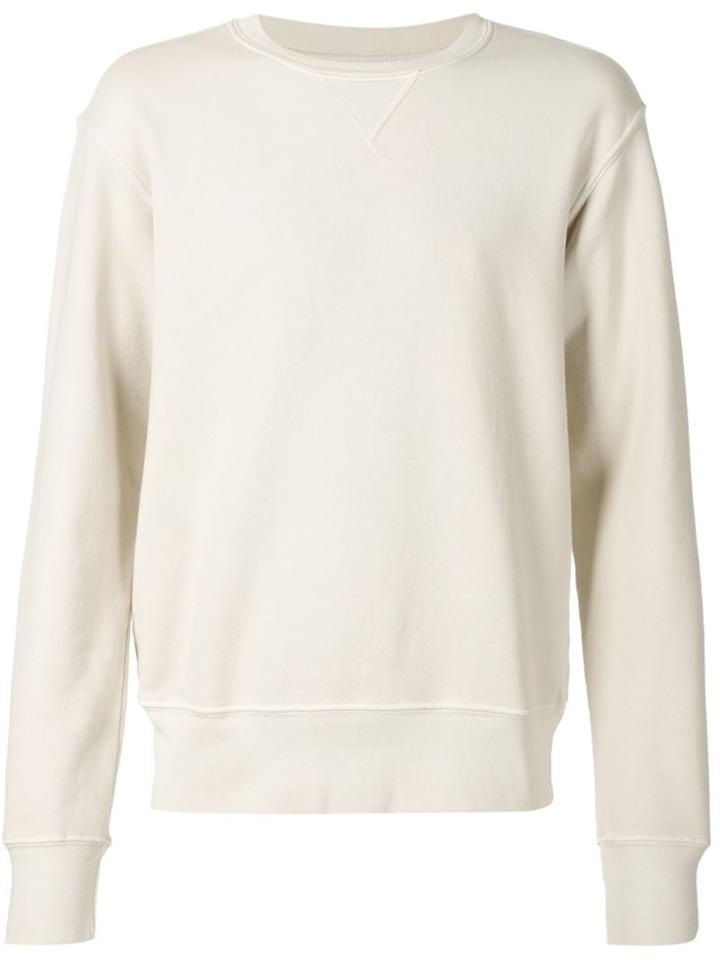 321 Crew Neck Sweater, Men's, Size: Large, White, Cotton