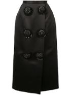 Christopher Kane Sequin Button Skirt - Black
