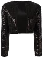 Karl Lagerfeld Sequinned Cropped Jacket - Black