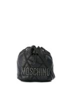 Moschino Quilted Studded Logo Bracelet Bag - Black