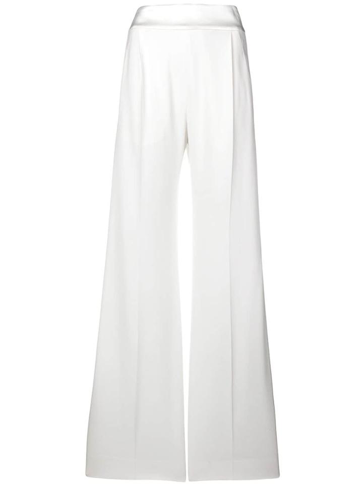 Alberta Ferretti Plain Flared Trousers - White
