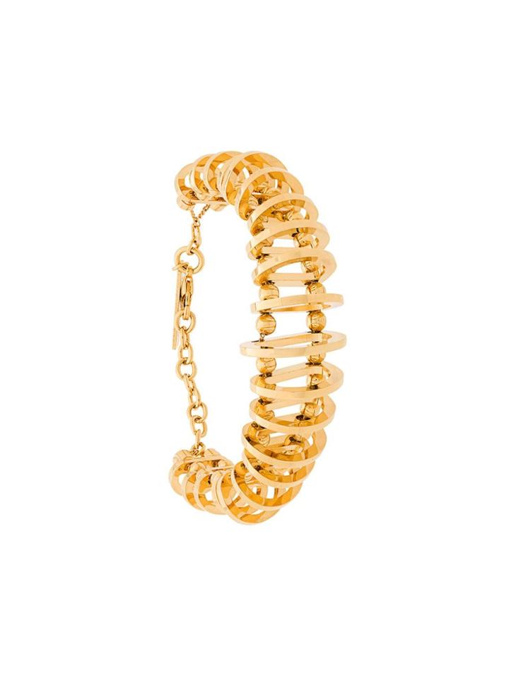 Alberta Ferretti Bead And Hoop Bracelet - Gold