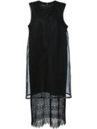 Comme Des Garçons Noir Kei Ninomiya Embroidered Hem Dress