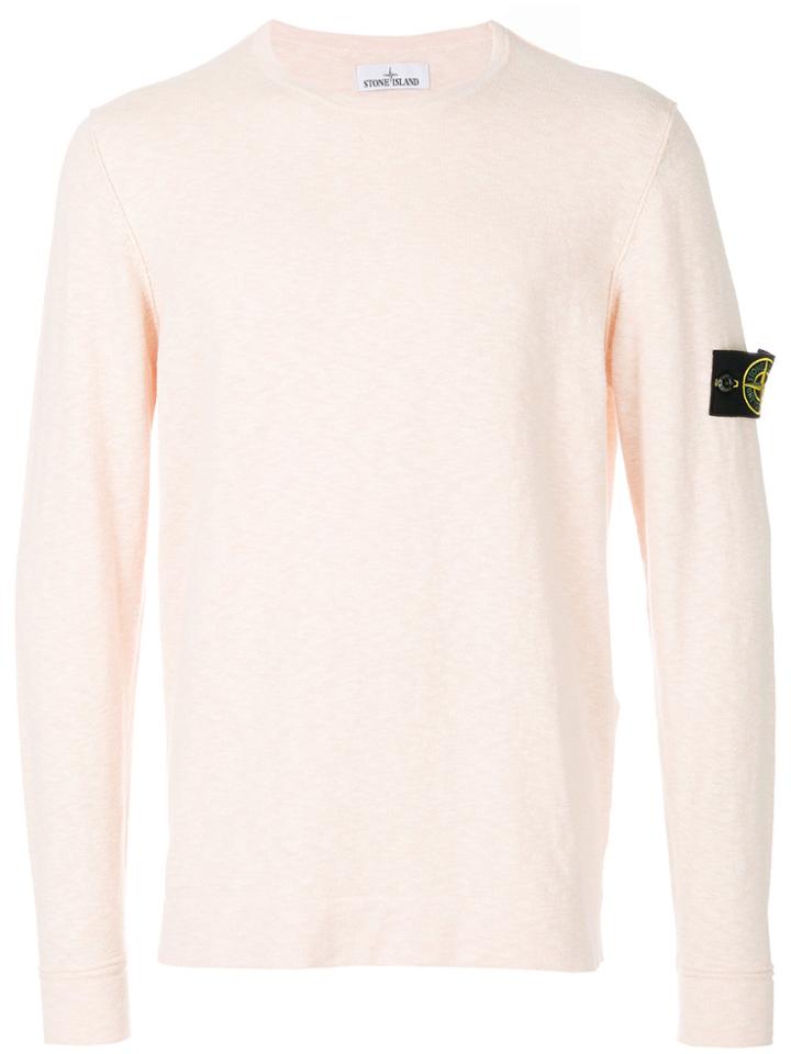 Stone Island Logo Patch Sweater - Yellow & Orange
