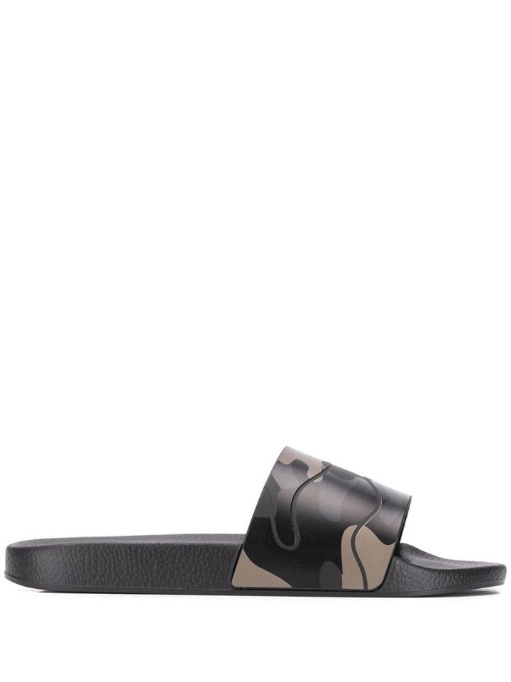 Valentino Valentino Garavani Camouflage Sliders - Black