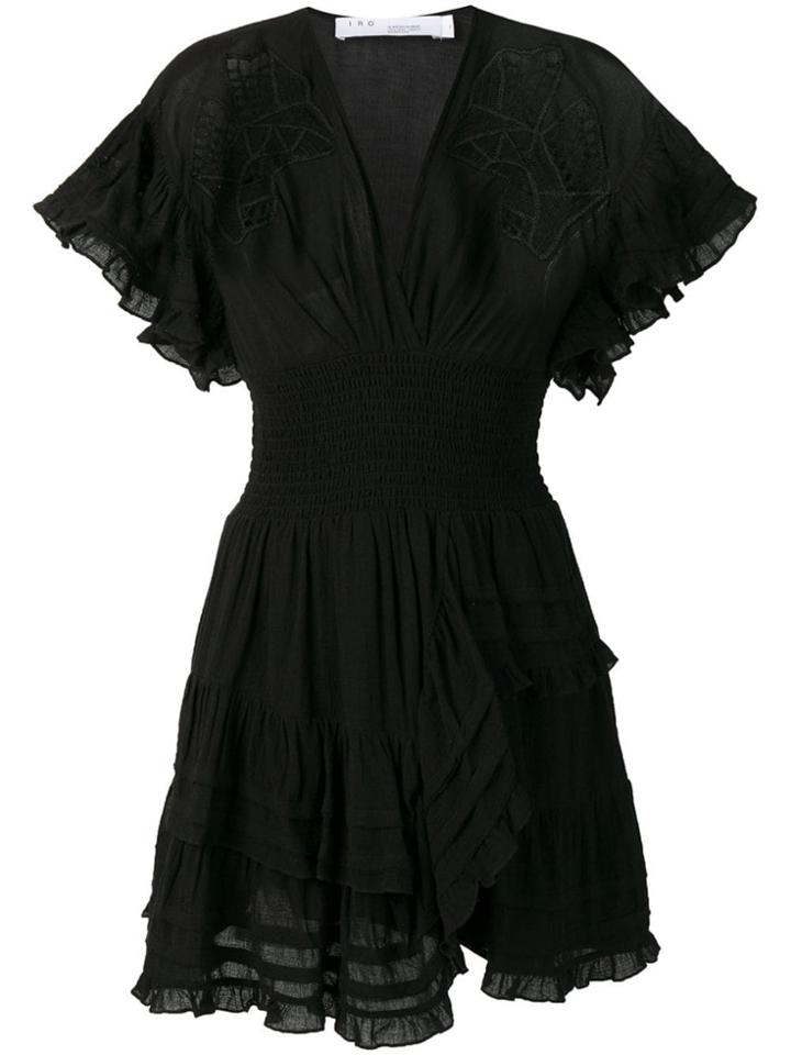 Iro Ruffled Mini Dress - Black