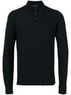 Zanone - Long Sleeve Polo Shirt - Men - Cotton - 54, Blue, Cotton