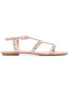 Aquazzura Crystal Studs Sandals - Neutrals