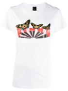 Pinko Butterfly Branded T-shirt - White