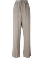Mm6 Maison Margiela High-waisted Trousers, Women's, Size: 40, Nude/neutrals, Viscose