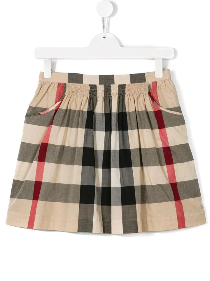 Burberry Kids New Classic Check Skirt - Nude & Neutrals
