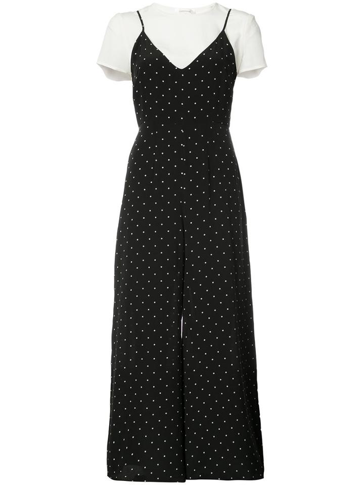 Zimmermann - Dots Print Layered Jumpsuit - Women - Silk - 1, Black, Silk
