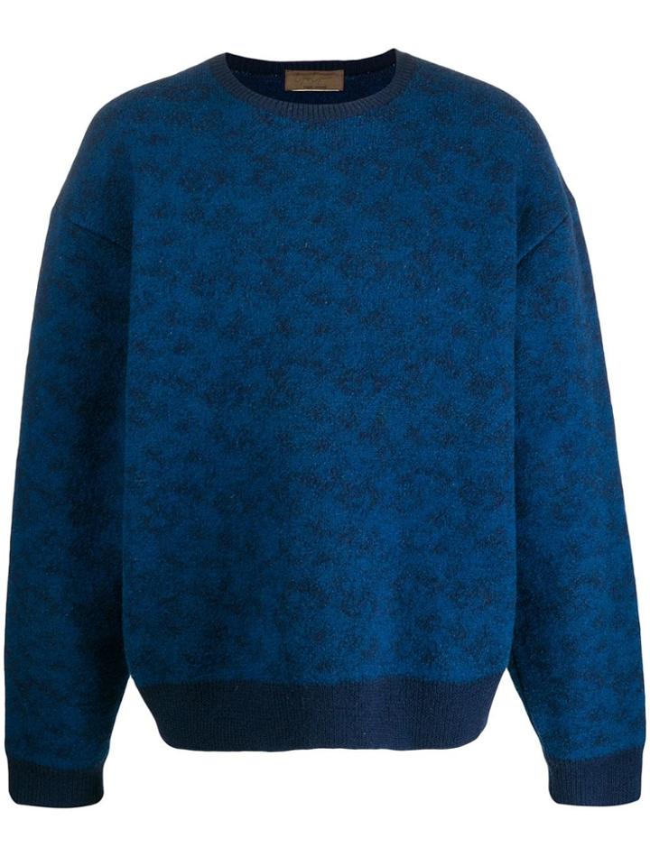 Yohji Yamamoto Pre-owned 2000s Textured Chunky Jumper - Blue