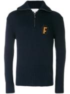 Salvatore Ferragamo F Patch Sweater - Blue