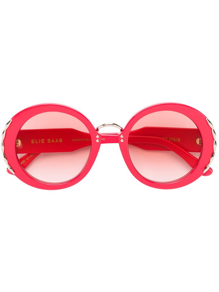 Elie Saab Round-frame Sunglasses - Red
