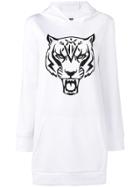 Plein Sport Tiger Print Hoodie - White