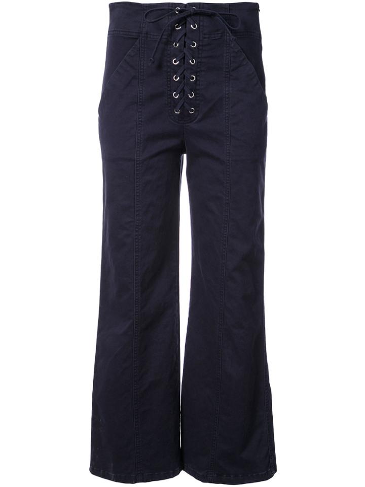 A.l.c. Flared Cropped Trousers - Blue