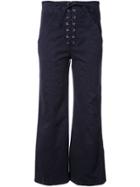 A.l.c. Flared Cropped Trousers - Blue