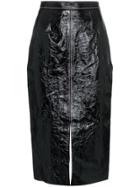 Roland Mouret Birch High Waist Fitted Leather Skirt - Black