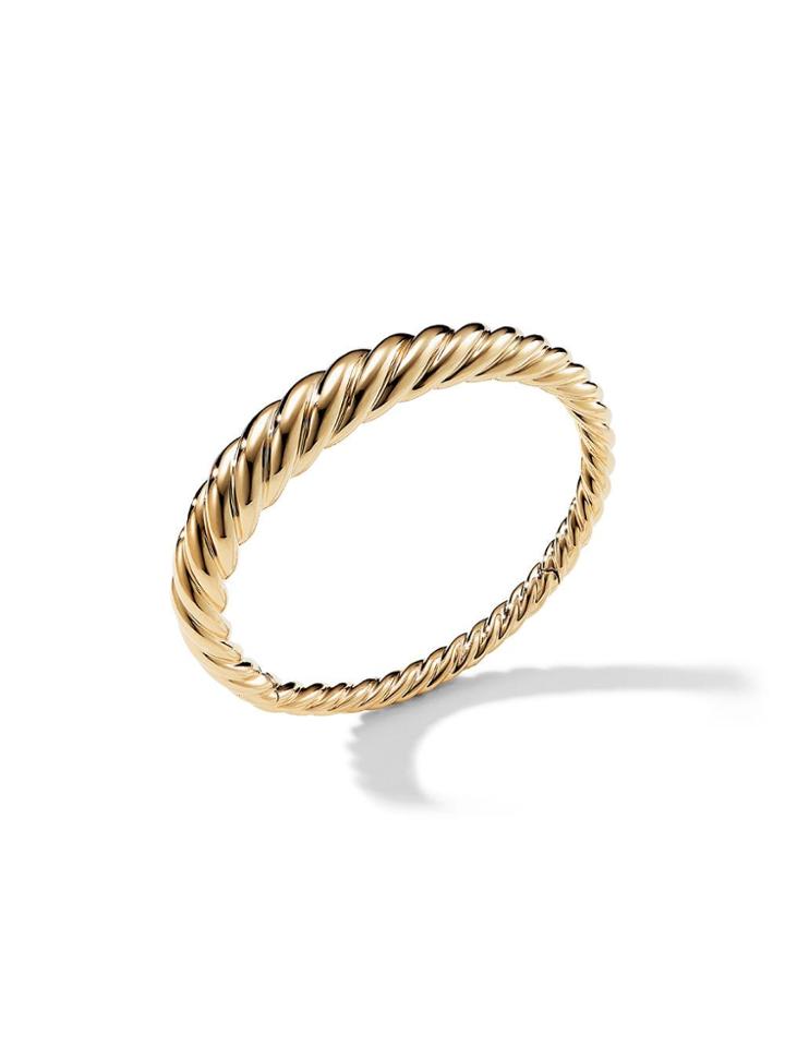 David Yurman 18kt Yellow Gold Pure Form Cable Bangle - 88