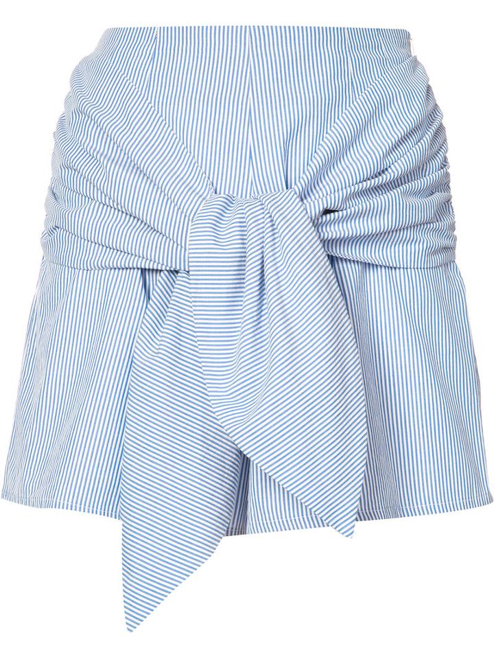 Vivetta Tied Waist Shorts, Women's, Size: 38, Blue, Cotton