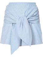 Vivetta Tied Waist Shorts, Women's, Size: 38, Blue, Cotton