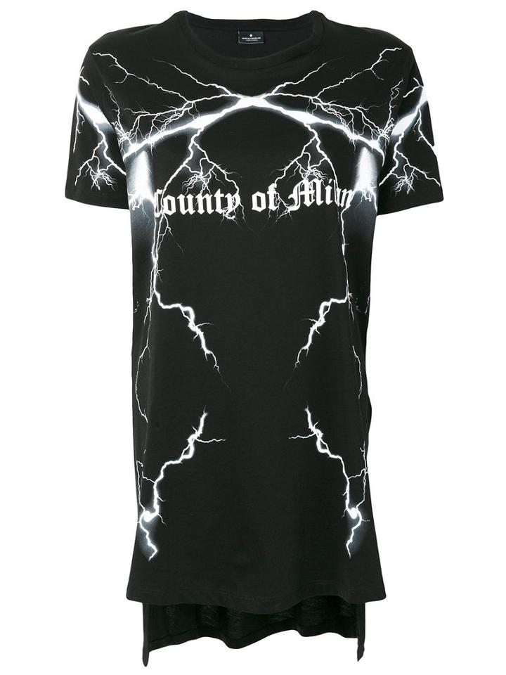 Marcelo Burlon County Of Milan - Lightning Print T-shirt - Women - Cotton - S, Black, Cotton