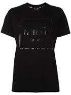Opening Ceremony Tonal Logo Print T-shirt, Women's, Size: Small, Black, Cotton