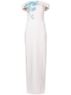 Antonio Berardi Flower Off-the-shoulder Gown - Pink & Purple