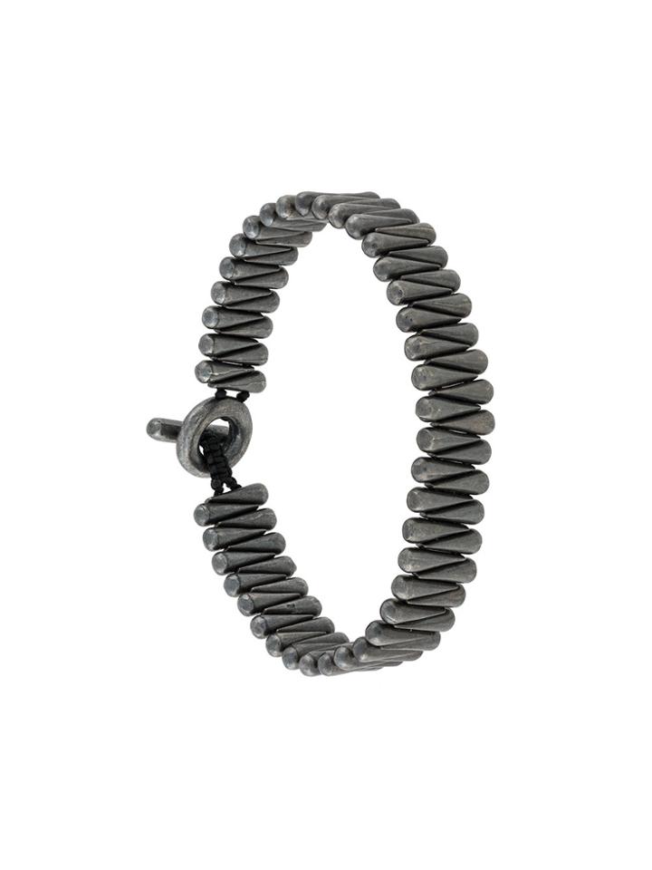 M. Cohen Beaded T-bar Bracelet - Metallic