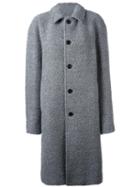 Msgm Classic Mid Coat, Men's, Size: 50, Grey, Acrylic/polyester/wool
