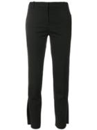 Pinko Slit Cuffs Cropped Trousers - Black