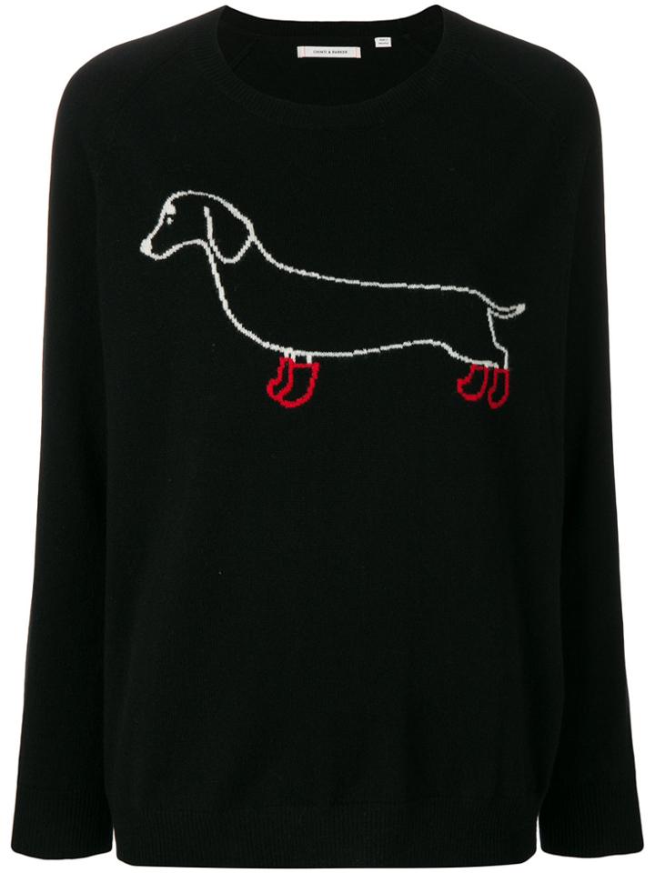 Chinti & Parker Dachsund Jumper - Black
